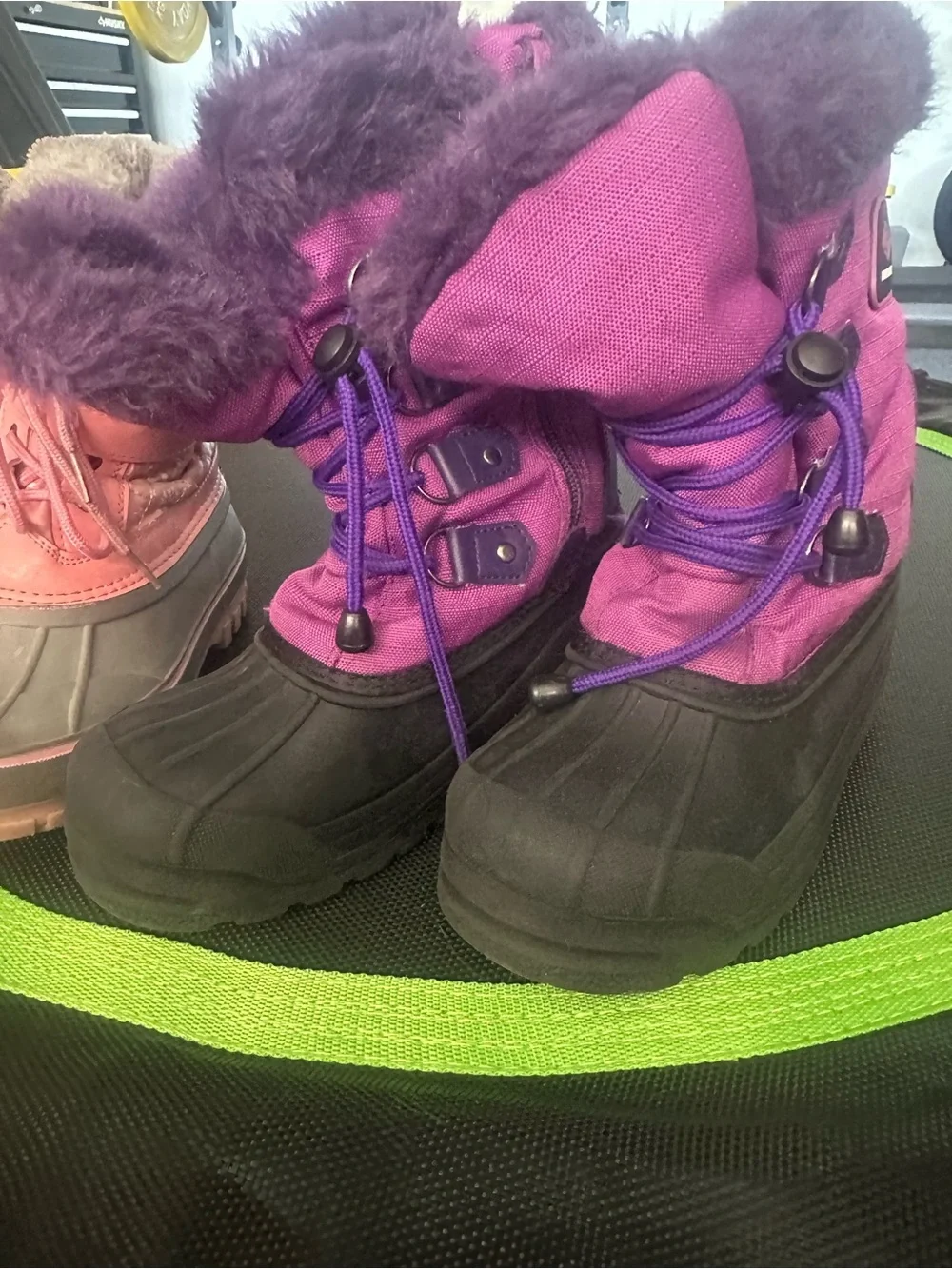 Dream Pairs Kids Purple and Black Rain & Snow Boots